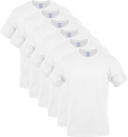 6 pack - Gildan Mens Crew T-ShirtUndershirt